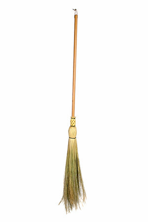 Granville Island Broom Co Traditional round floor broom dowel handle untrimmed brush